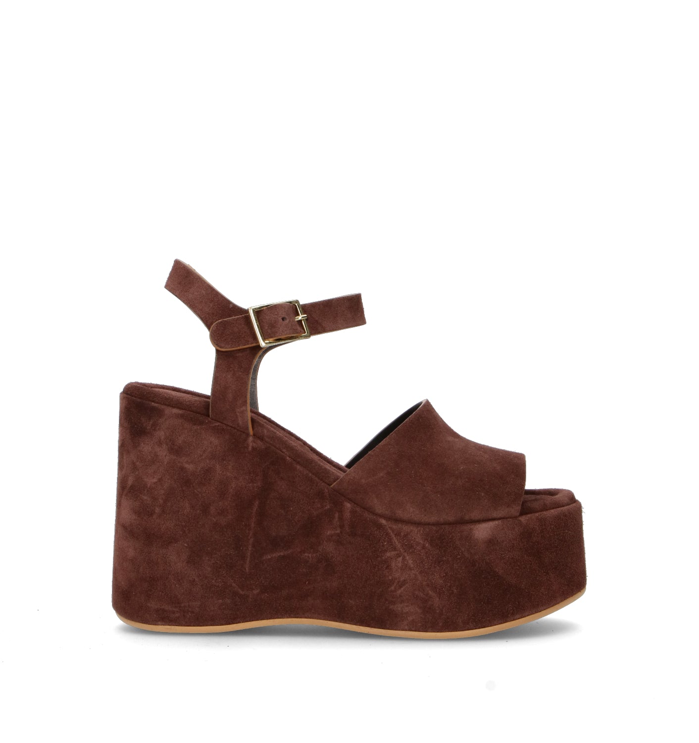CURIOSITE Sandalo donna marrone in suede