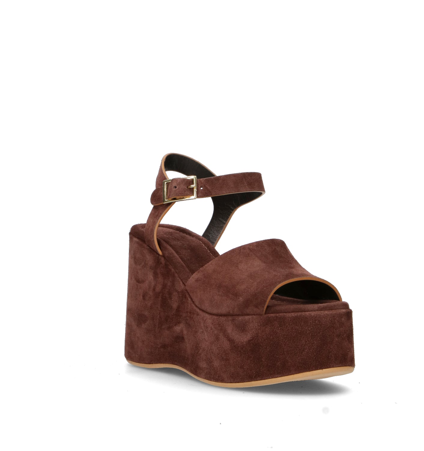CURIOSITE Sandalo donna marrone in suede
