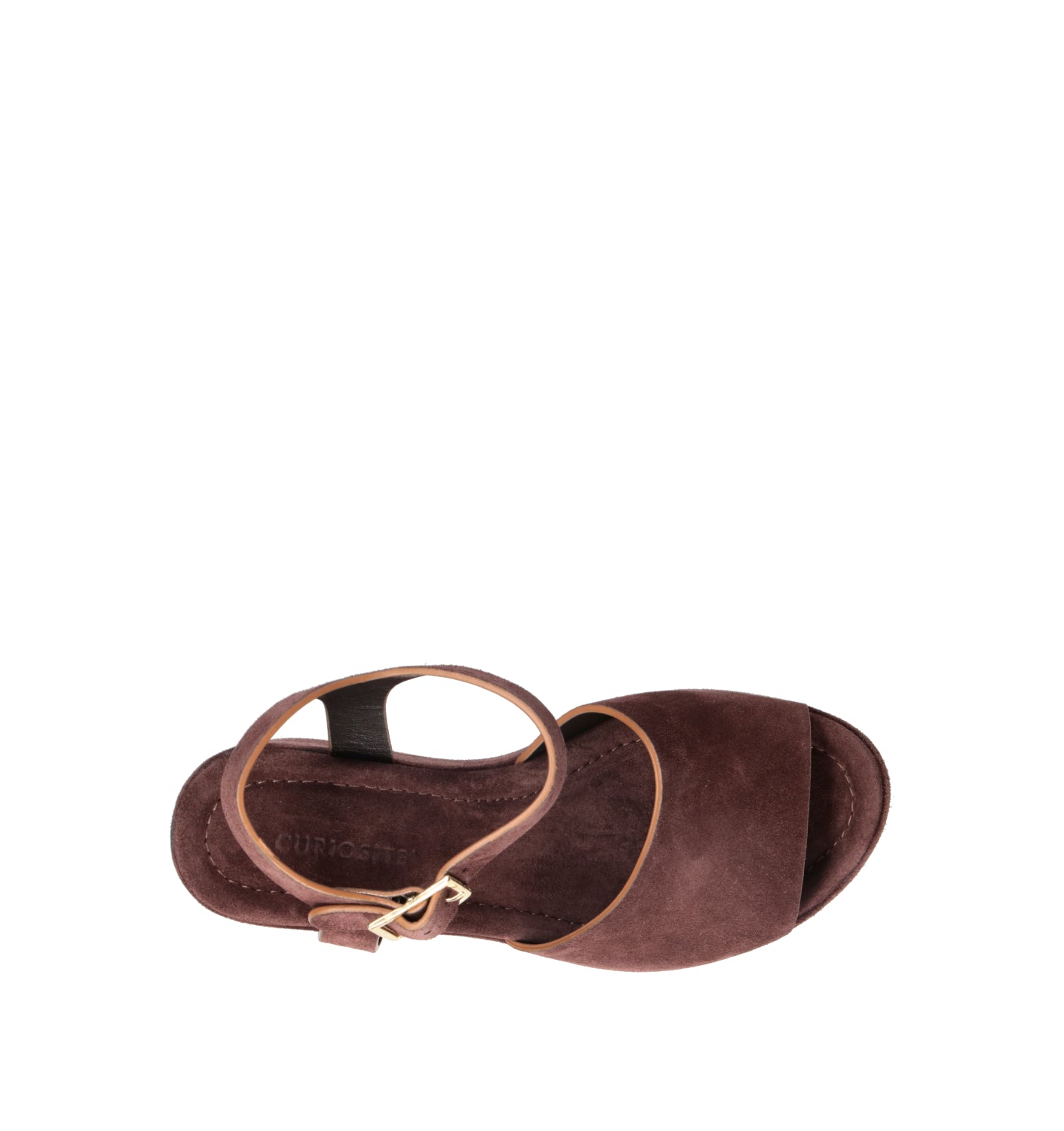 CURIOSITE Sandalo donna marrone in suede
