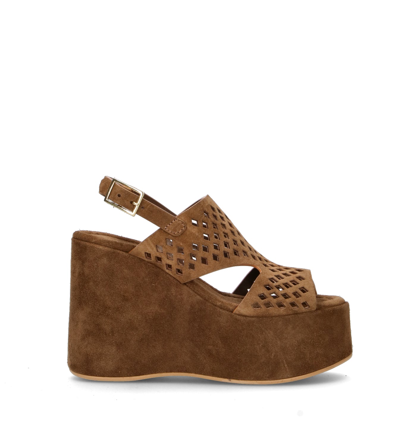 CURIOSITE Sandalo donna marrone in suede