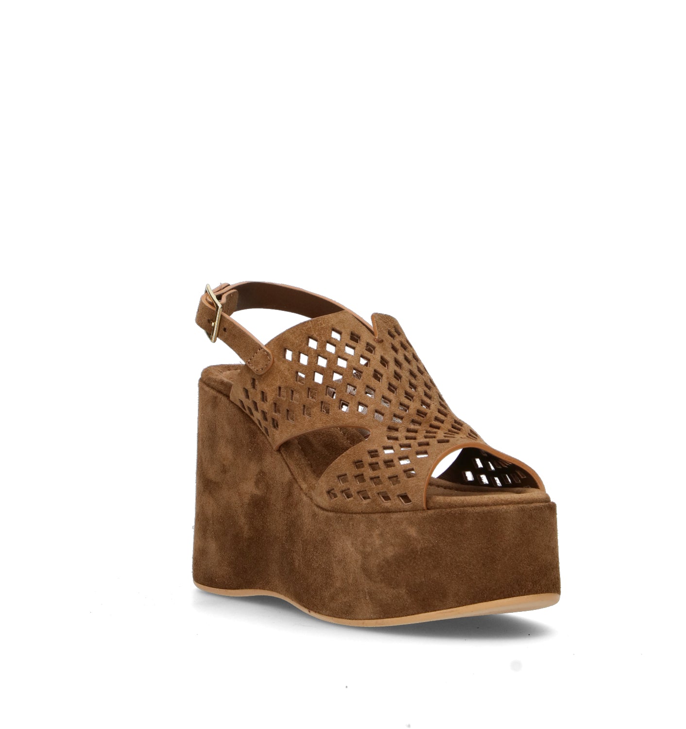 CURIOSITE Sandalo donna marrone in suede