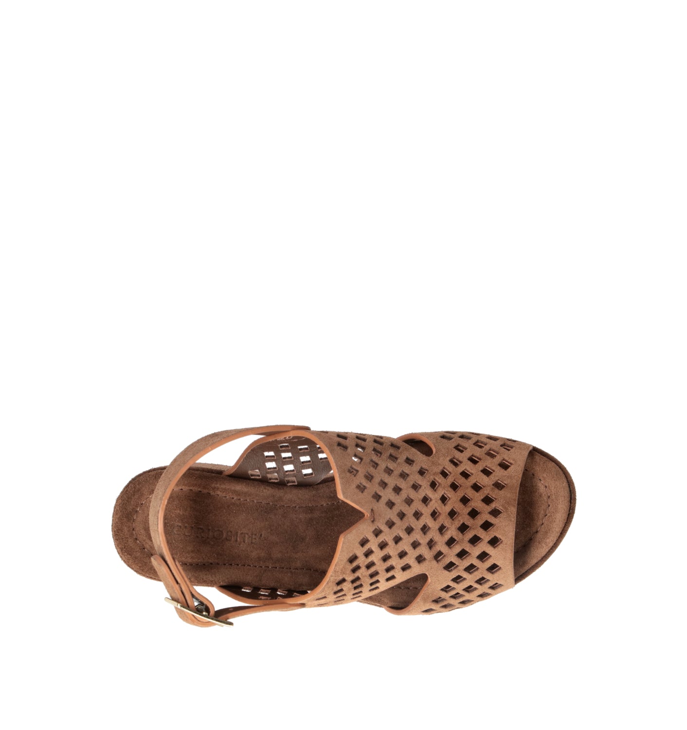 CURIOSITE Sandalo donna marrone in suede
