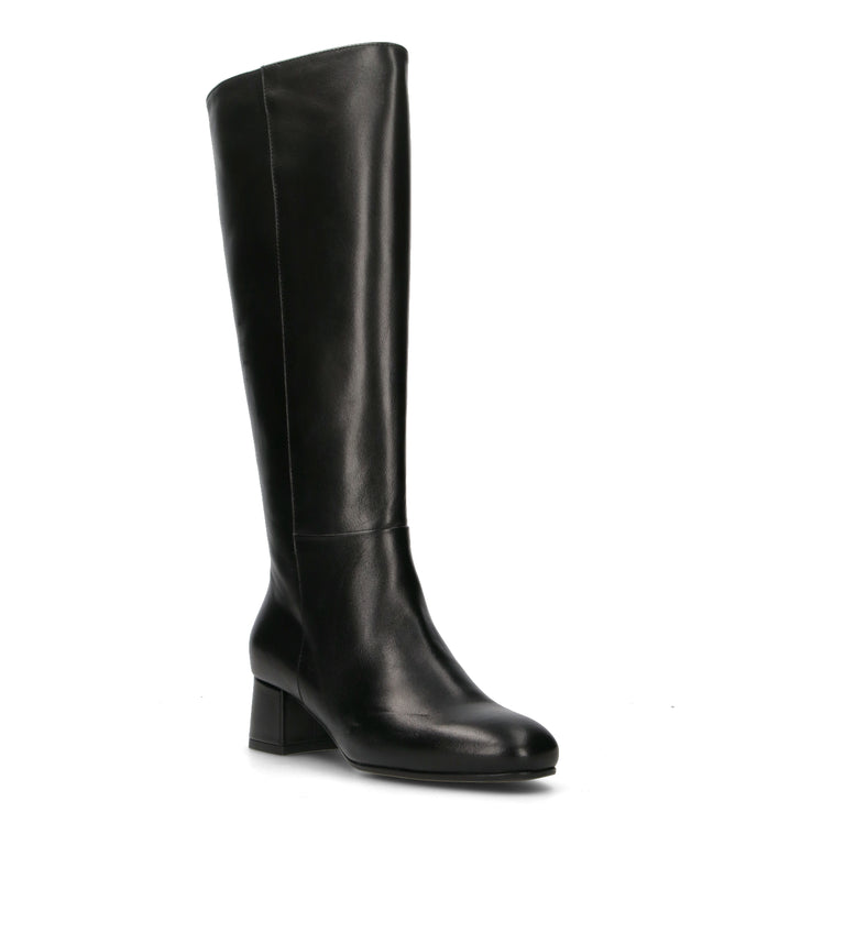 CINZIA VALLE Stivale donna nero in pelle