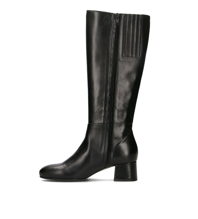 CINZIA VALLE Stivale donna nero in pelle