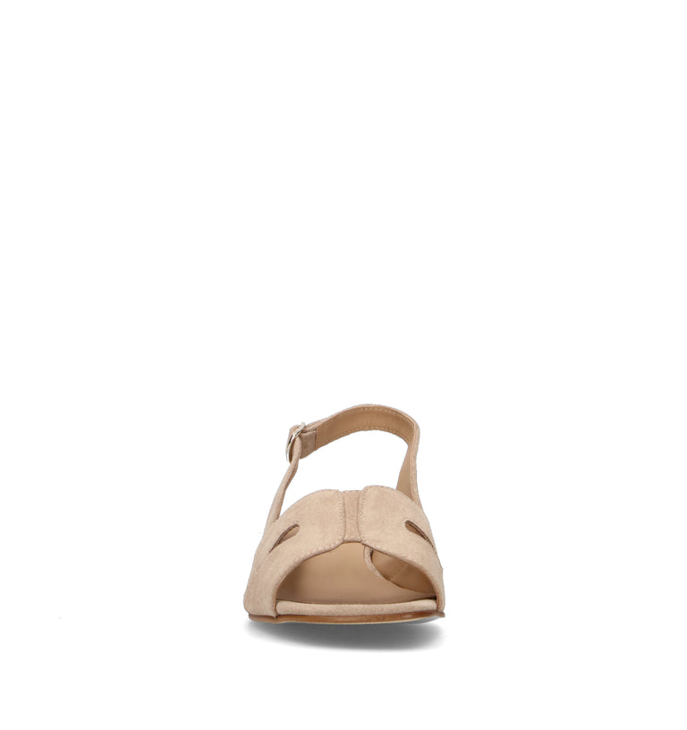 CINZIA VALLE Sandalo donna beige in suede