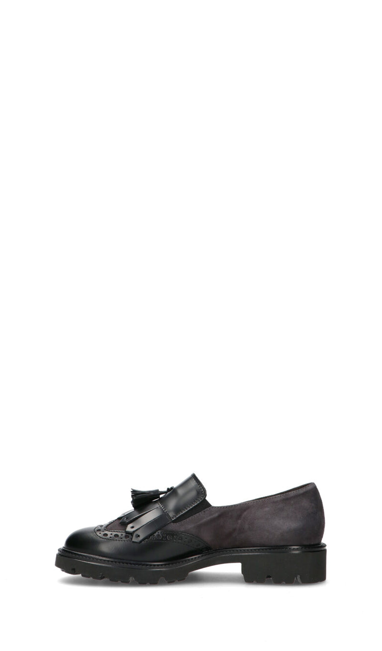 CINZIA VALLE Mocassino donna nero in suede