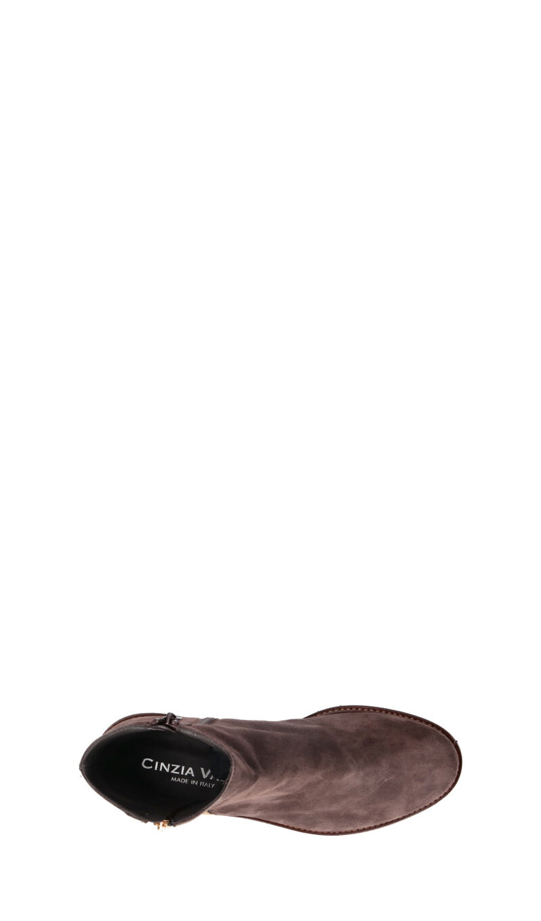 CINZIA VALLE Tronchetto donna marrone in suede