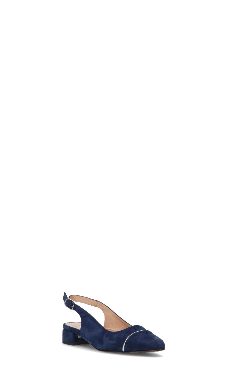 CINZIA VALLE Slingback donna blu in suede