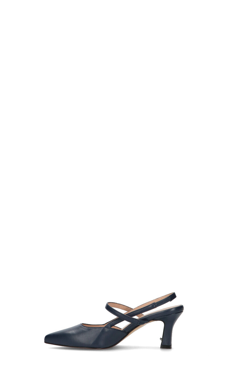 CINZIA VALLE Slingback donna blu in pelle
