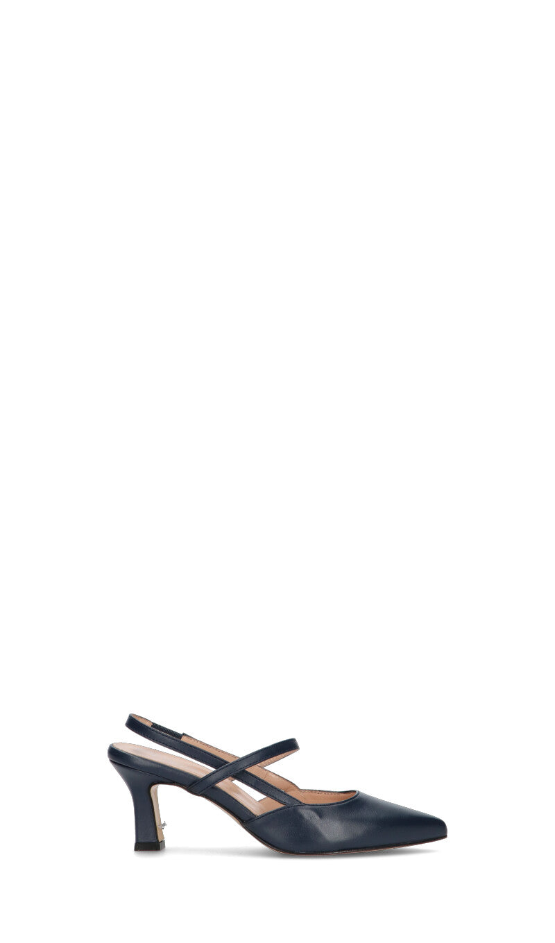 CINZIA VALLE Slingback donna blu in pelle
