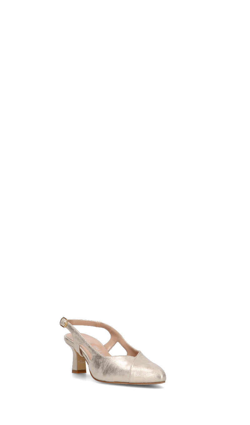 CINZIA VALLE Slingback donna oro in pelle