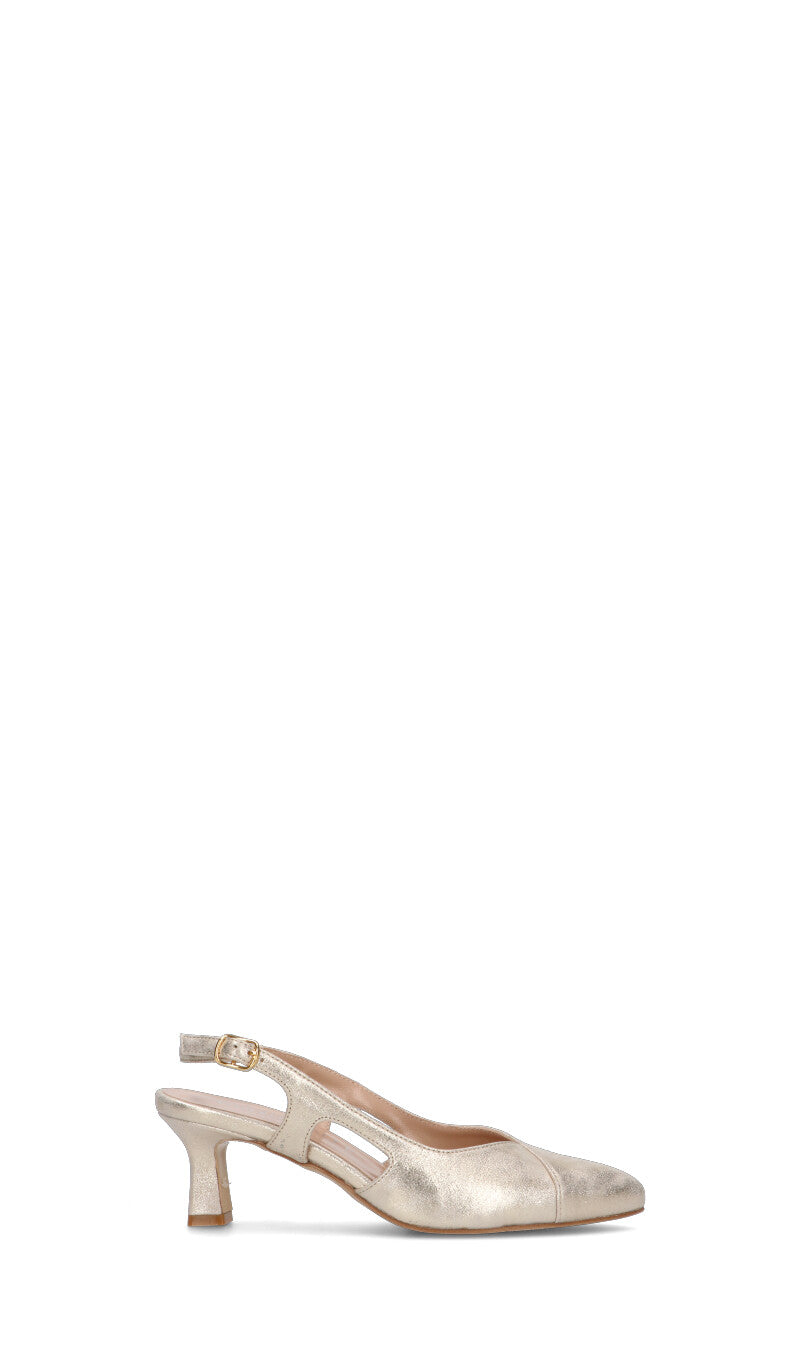 CINZIA VALLE Slingback donna oro in pelle