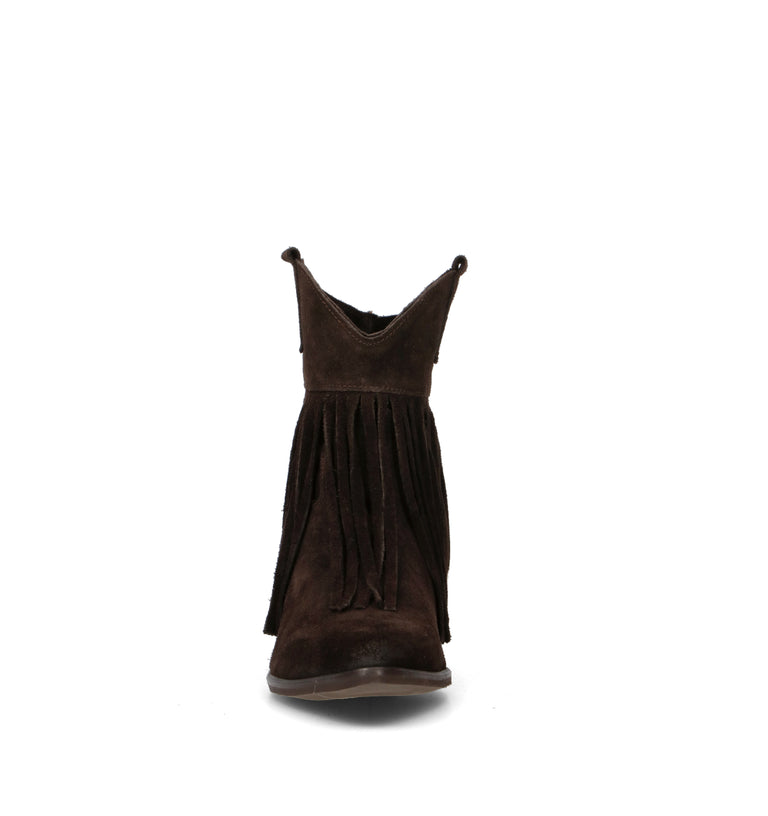 DOROTHYD Tronchetto donna testa di moro in suede con frange