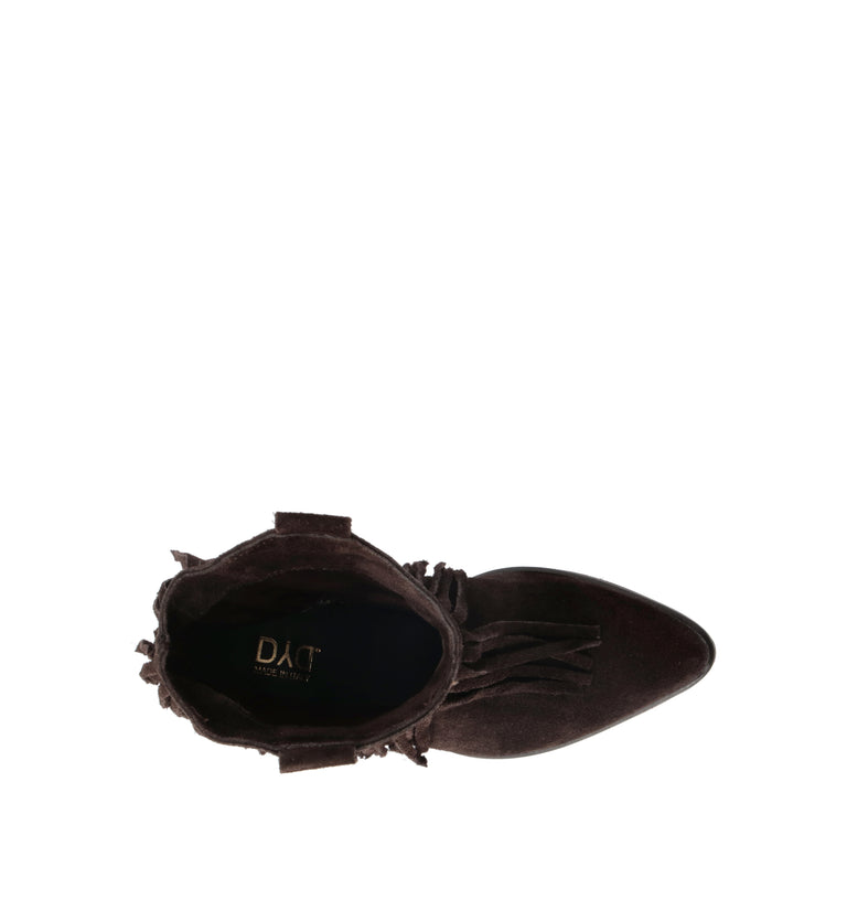 DOROTHYD Tronchetto donna testa di moro in suede con frange