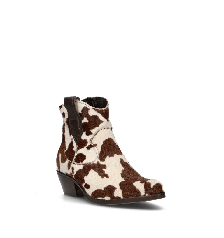 DOROTHYD Tronchetto donna bianco/marrone in cavallino