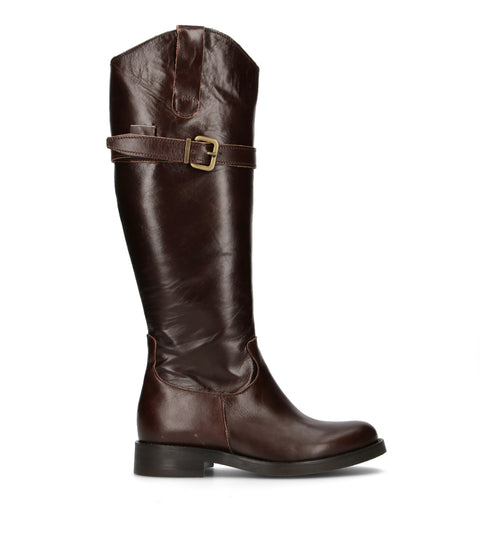 DOROTHYD Stivale donna testa di moro in pelle