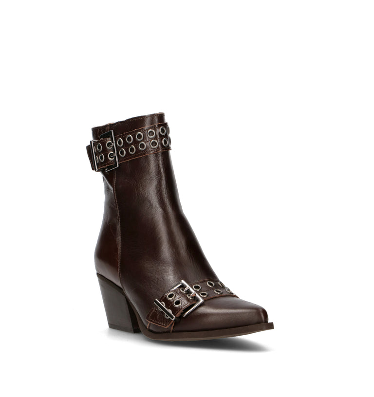 DOROTHYD Tronchetto donna testa di moro in pelle