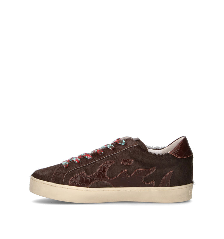 GAMIN Sneaker donna marrone in cavallino
