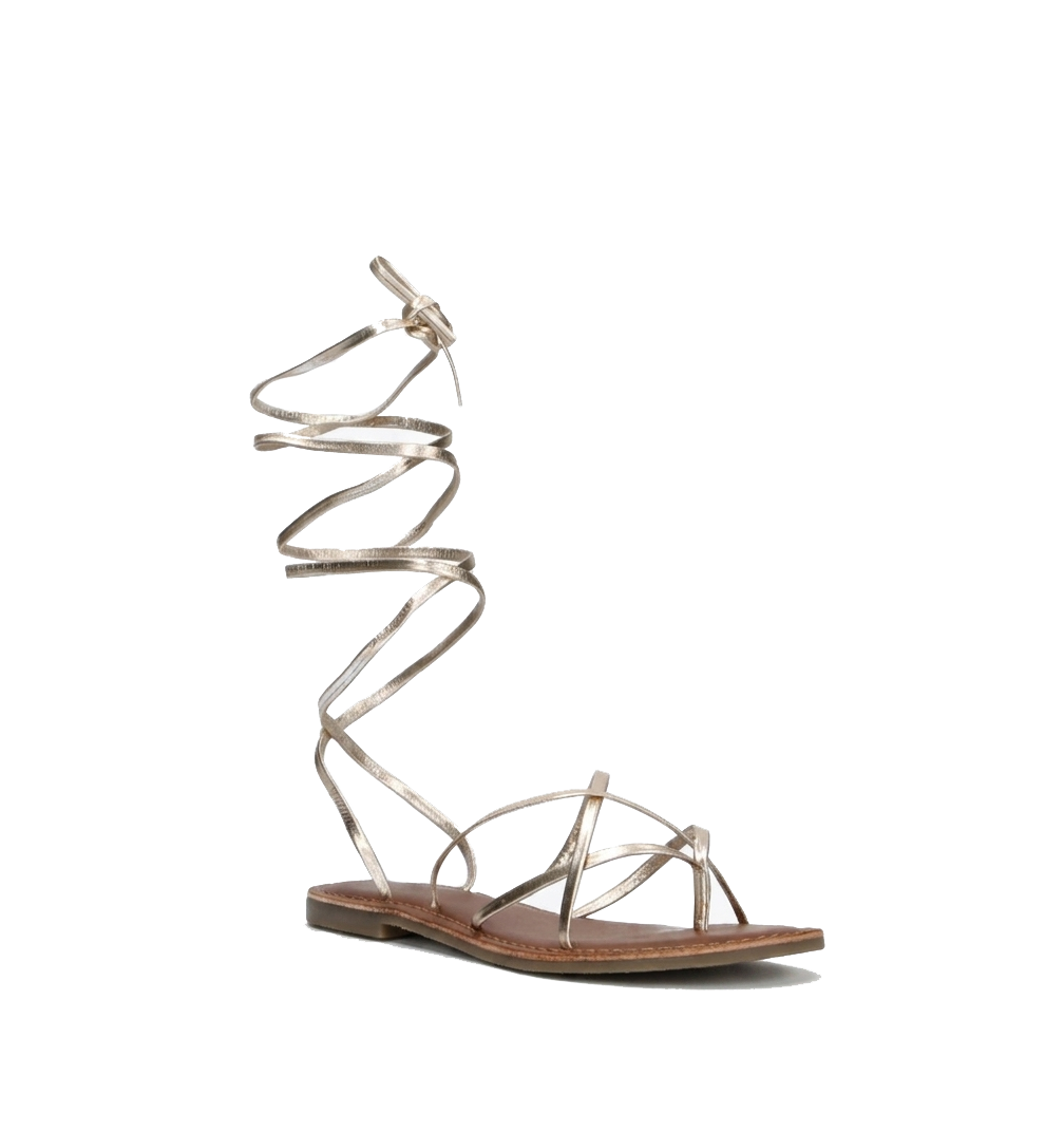MYJOLI' Sandalo donna oro in pelle naturale