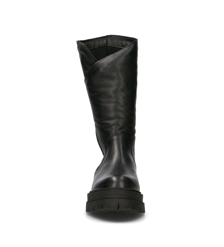 BUENO Stivale donna nero in pelle