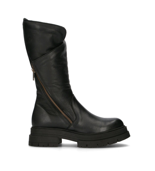 BUENO Stivale donna nero in pelle