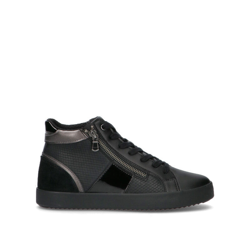 GEOX Sneaker donna nera in pelle