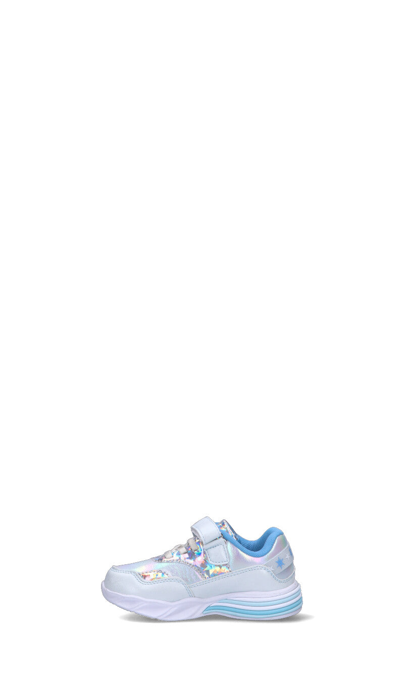DISNEY Sneaker bimba argento e azzurra con luci
