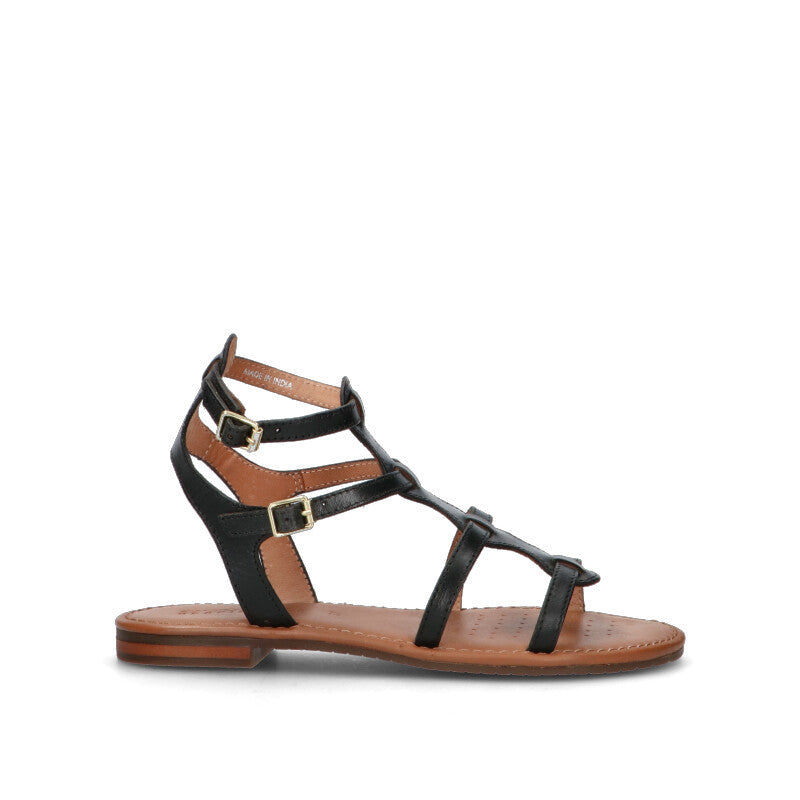 GEOX Sandalo donna nero in pelle