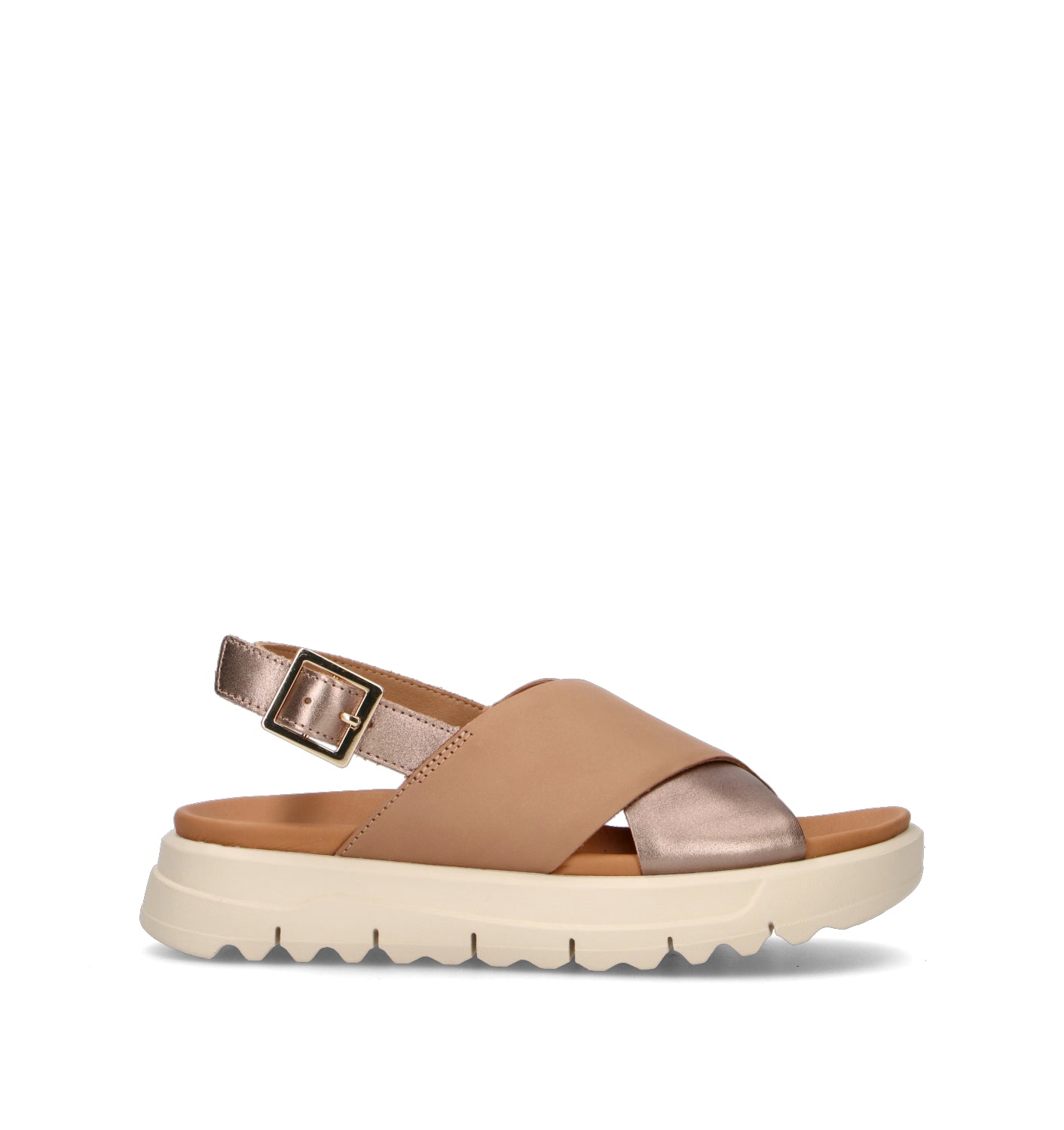 GEOX Sandalo donna beige in pelle