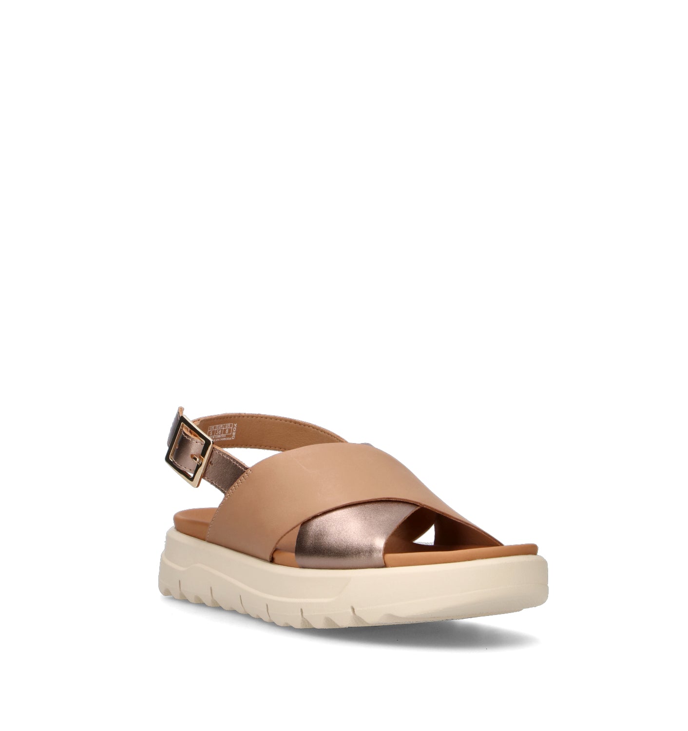 GEOX Sandalo donna beige in pelle