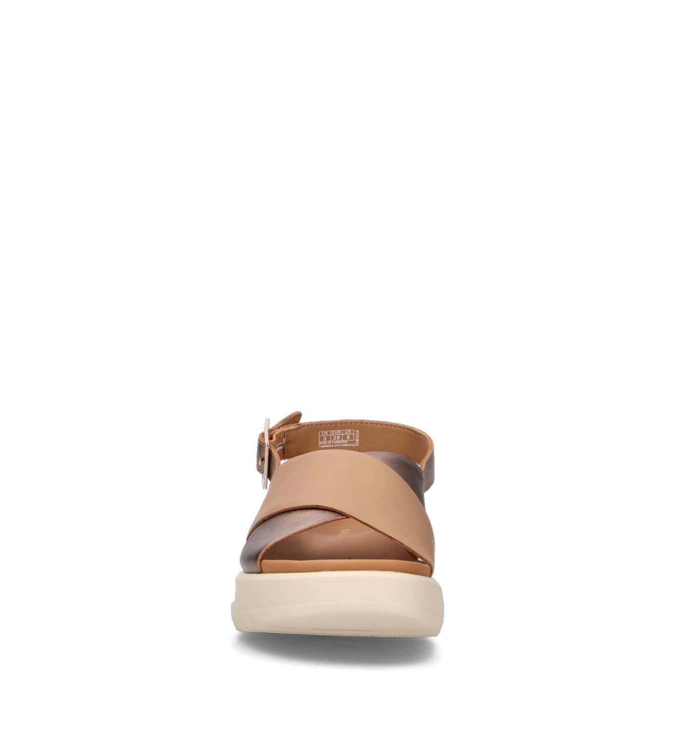 GEOX Sandalo donna beige in pelle