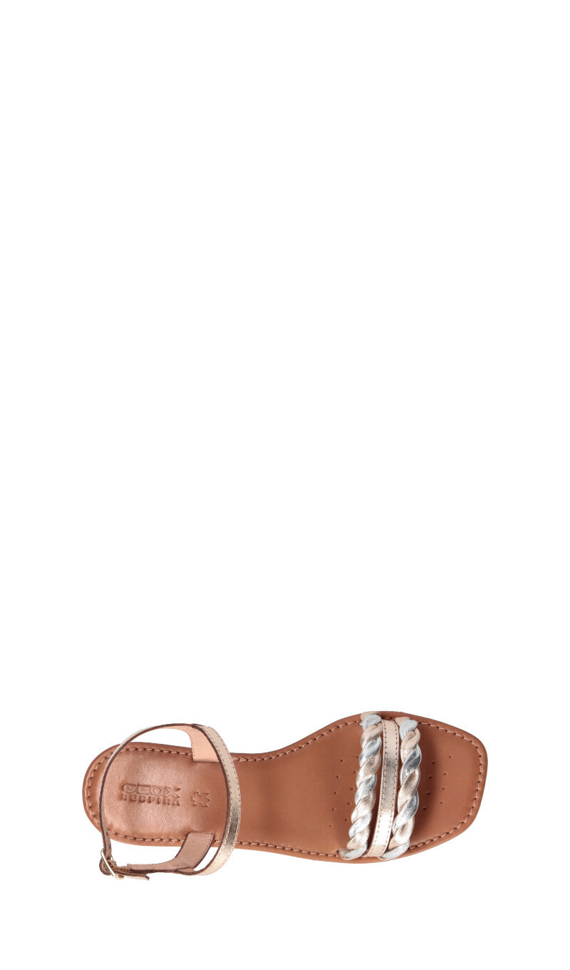GEOX Sandalo donna oro in pelle