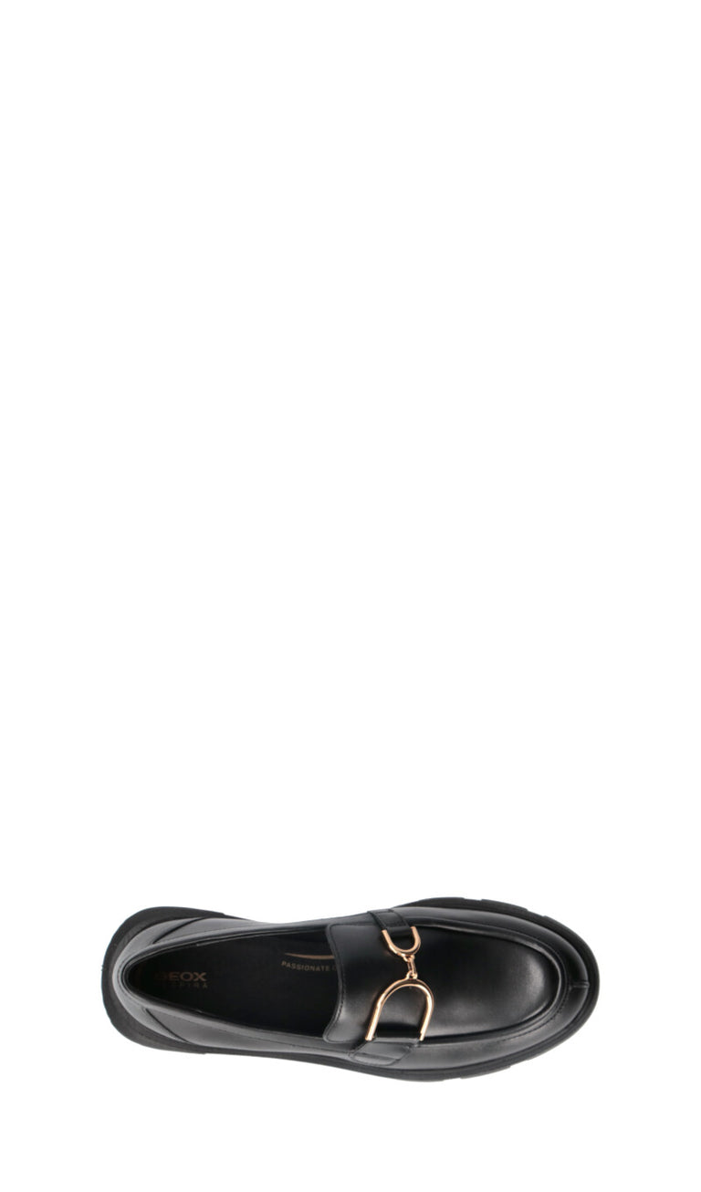 GEOX Mocassino donna nero in pelle