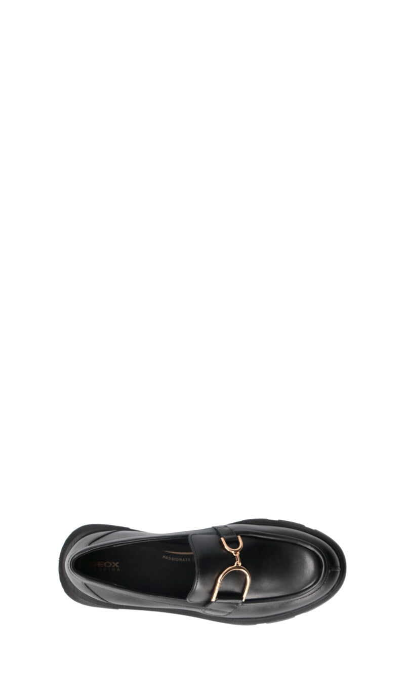 GEOX Mocassino donna nero in pelle
