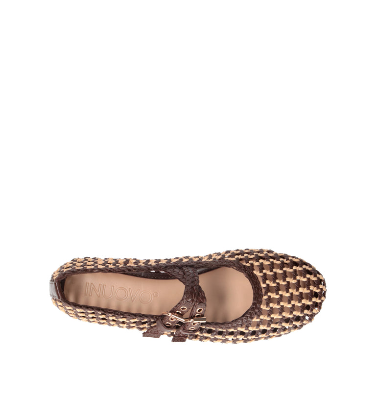 INUOVO Ballerina donna marrone