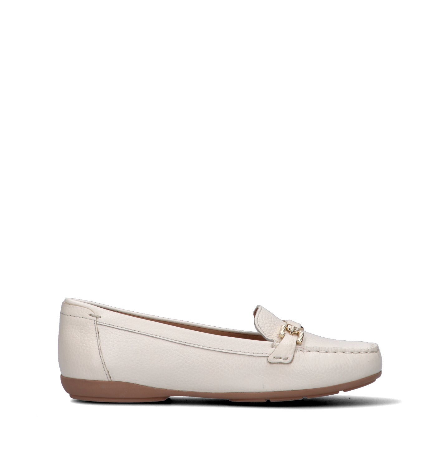 GEOX Mocassino donna bianco in pelle
