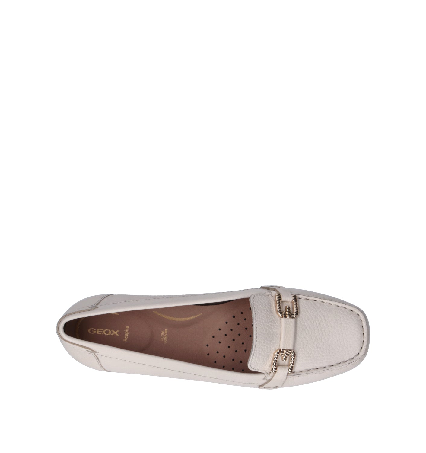 GEOX Mocassino donna bianco in pelle