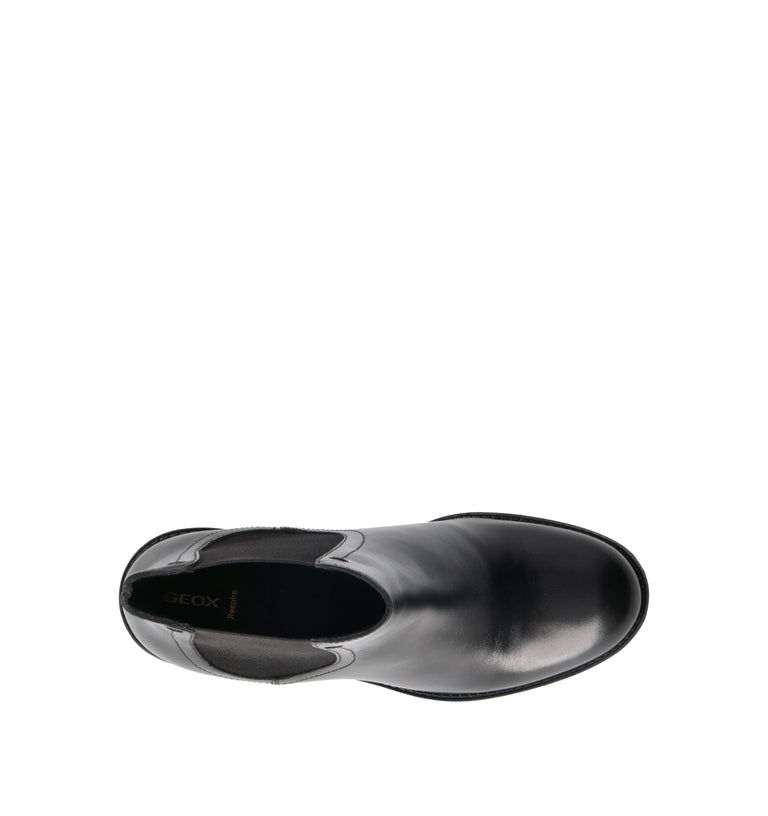 GEOX Tronchetto donna nero in pelle