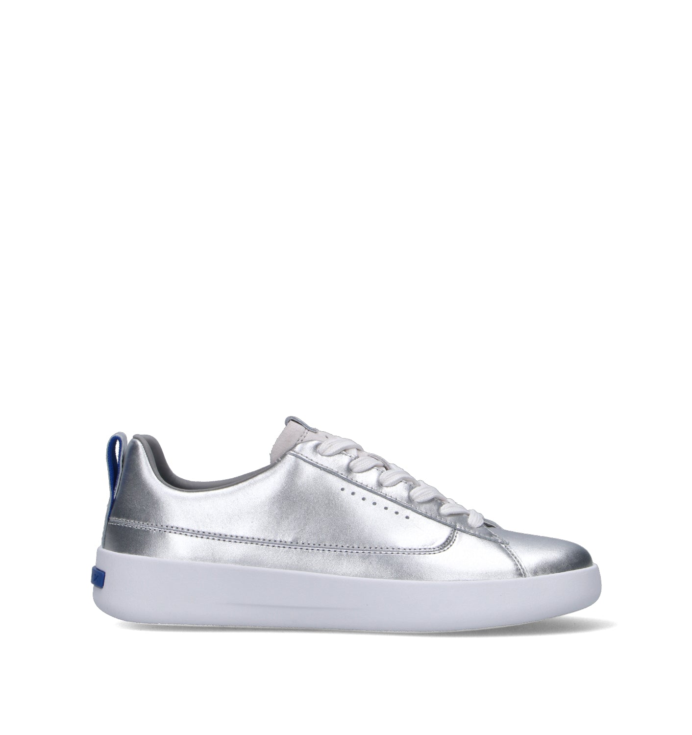 GEOX Sneaker donna argento in pelle