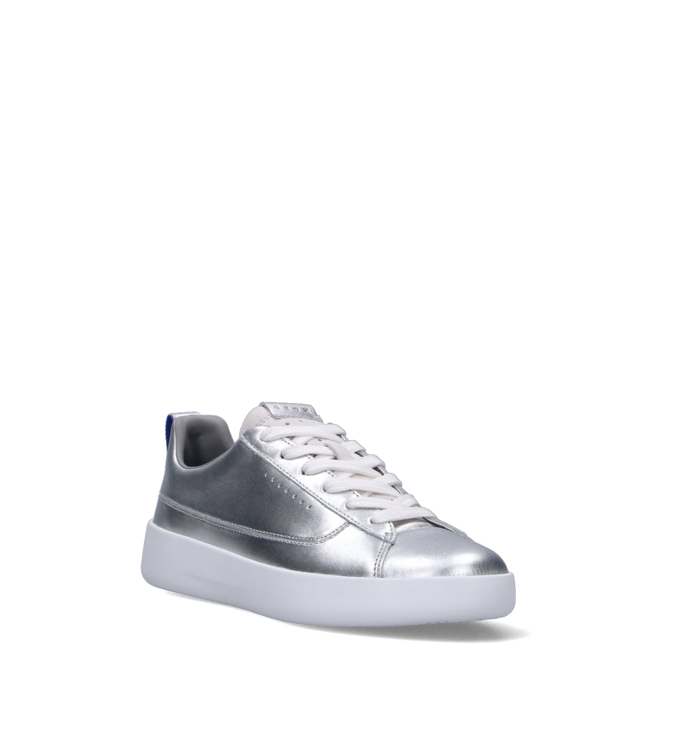 GEOX Sneaker donna argento in pelle