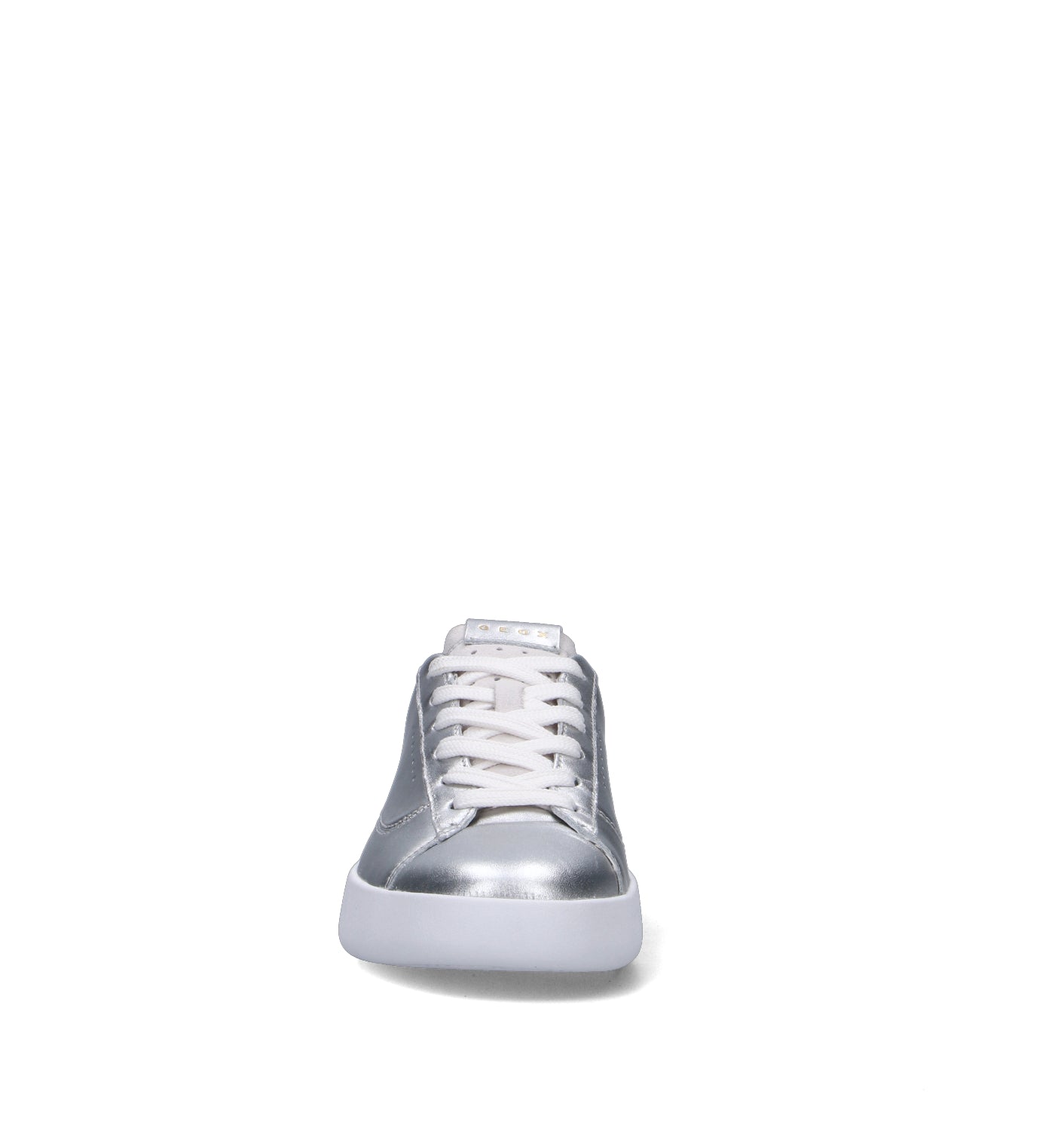 GEOX Sneaker donna argento in pelle