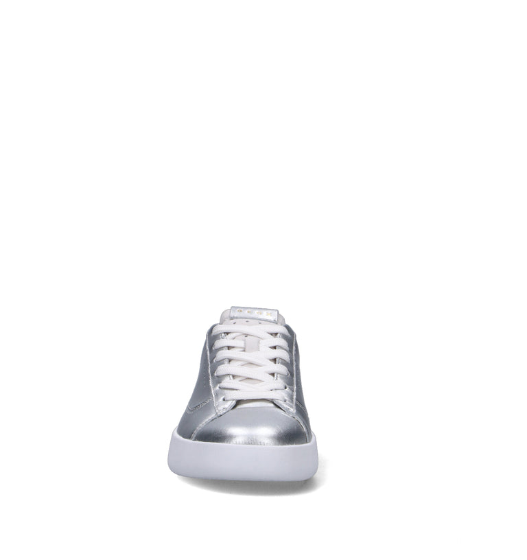 GEOX Sneaker donna argento in pelle