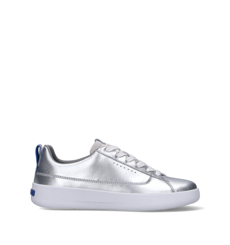 GEOX Sneaker donna argento in pelle