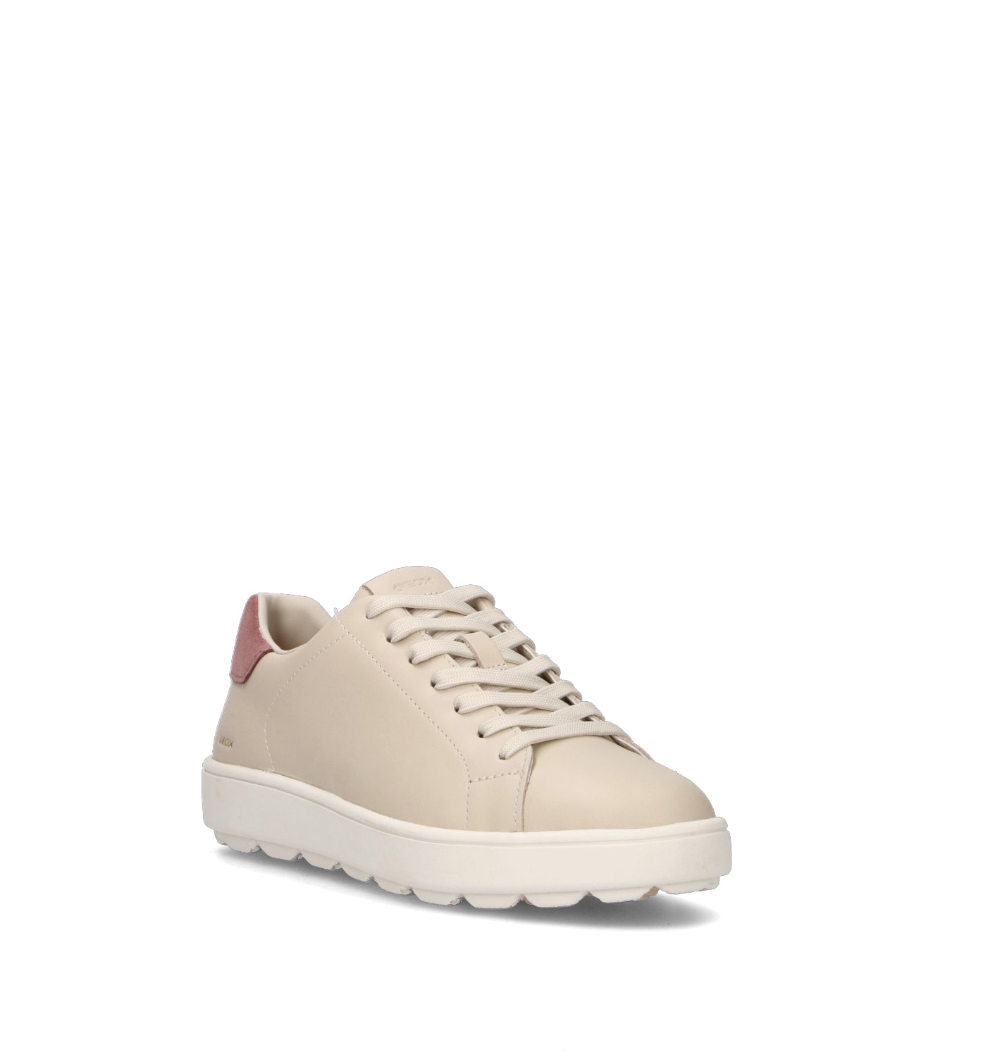GEOX Sneaker donna panna/rosa in pelle