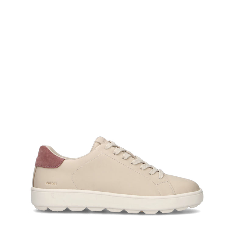 GEOX Sneaker donna panna/rosa in pelle