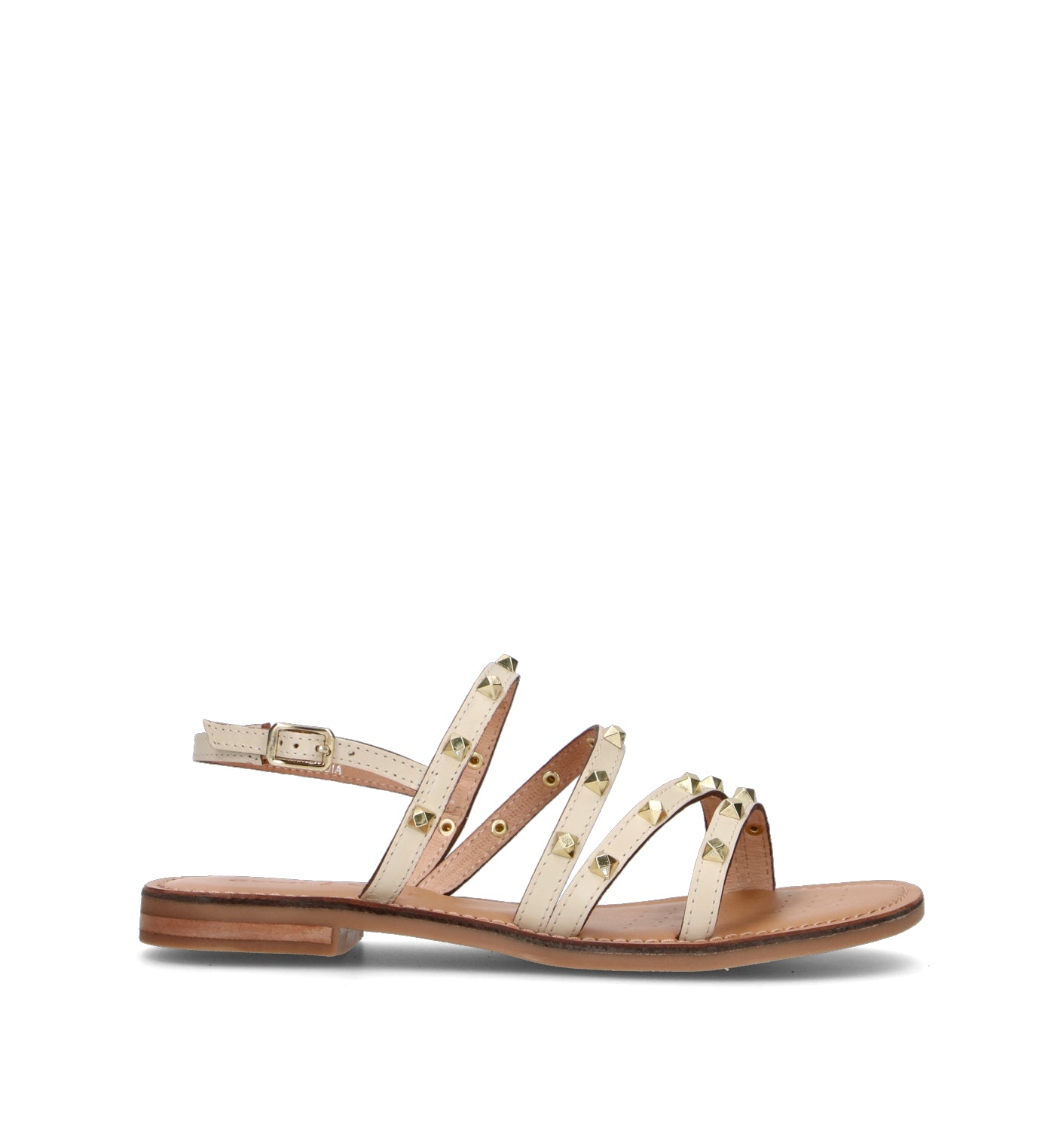 GEOX Sandalo donna beige in pelle