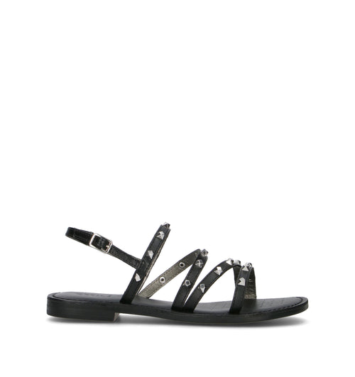 GEOX Sandalo donna nera in pelle