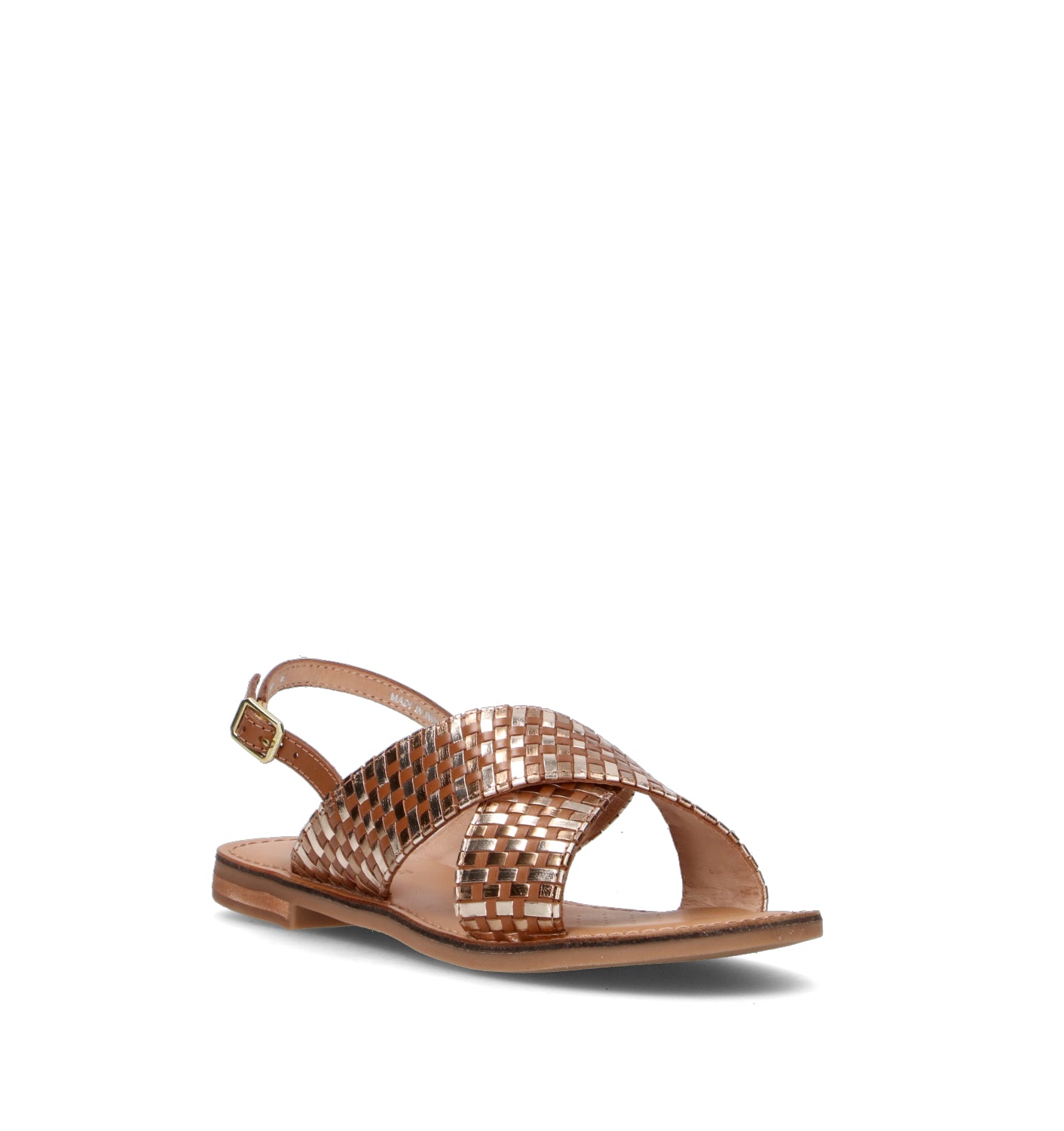GEOX Sandalo donna cammello in pelle
