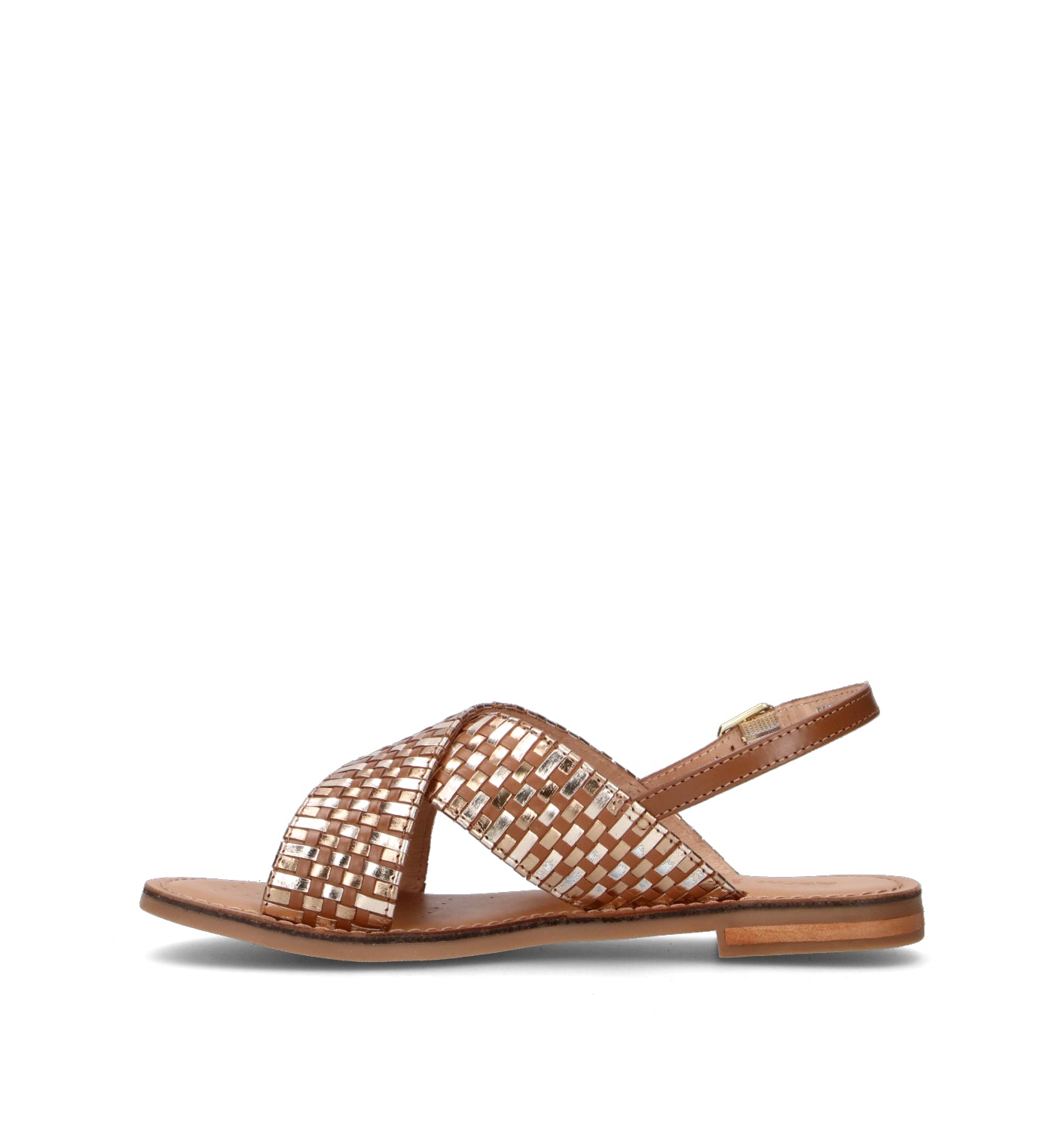 GEOX Sandalo donna cammello in pelle
