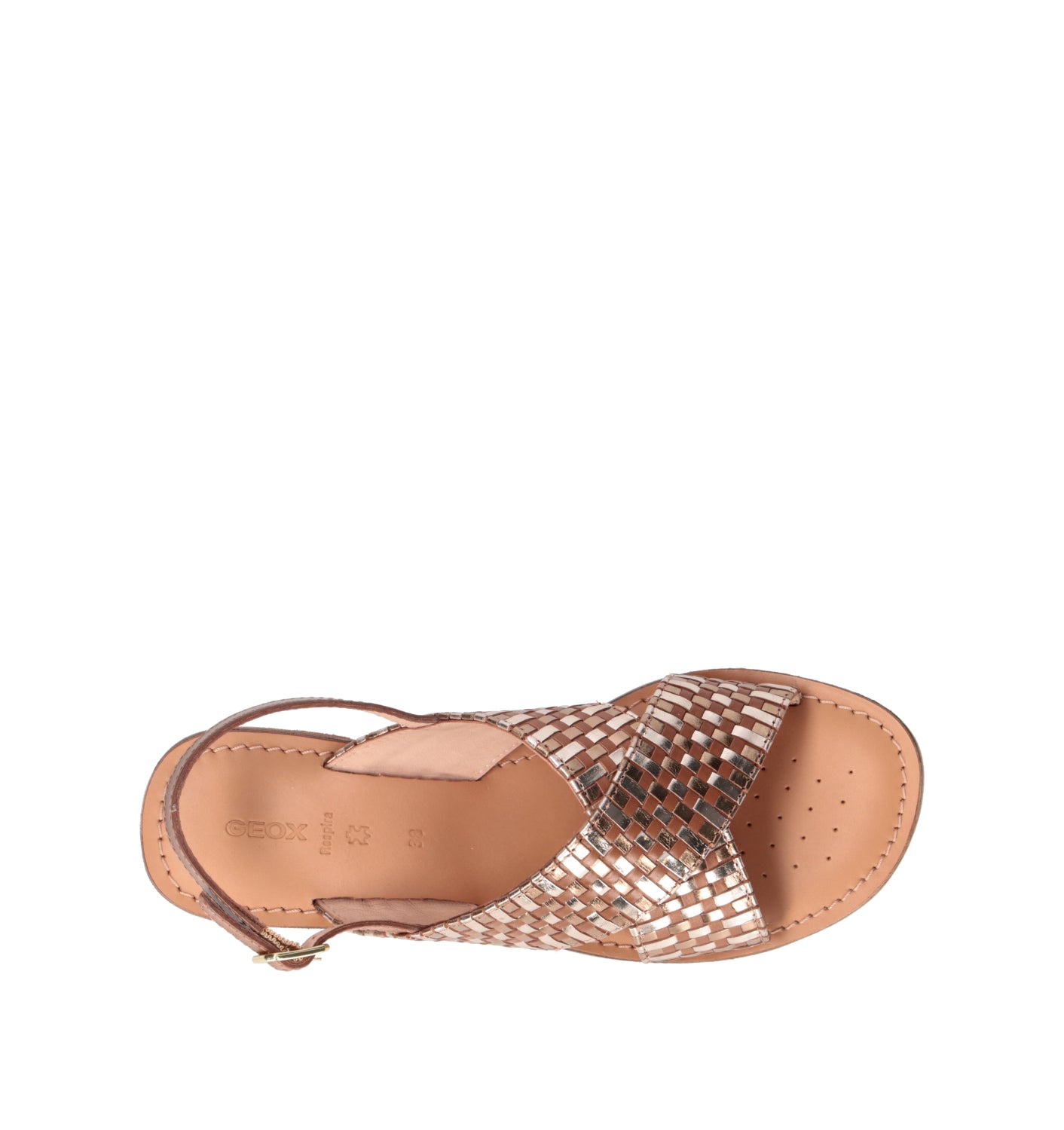 GEOX Sandalo donna cammello in pelle